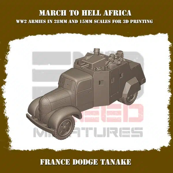 WW2 FRENCH FOREIGN LEGION DODGE TANAKE | 3DBreed 15mm Wargaming Miniatures