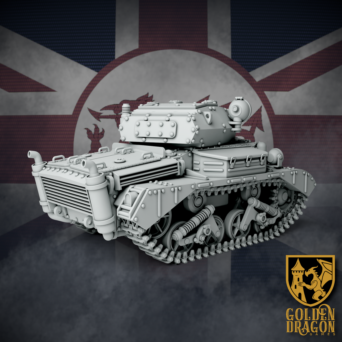 British Empire Drop Tank Mk. V Gareth | Golden Dragon Games Weird WW2 Role Playing Miniatures