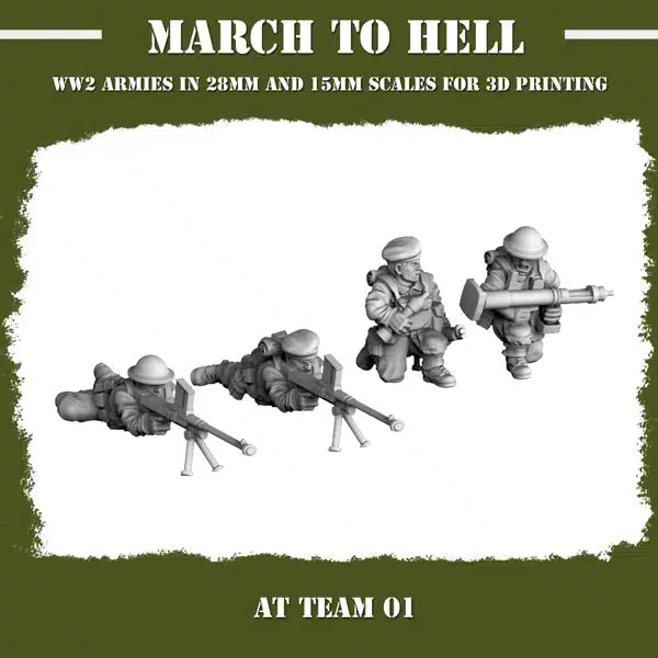 WW2 BRITISH GB AT TEAM | 3DBreed 15mm Wargaming Miniatures