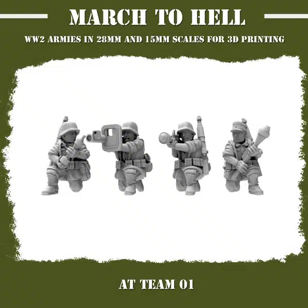 WW2 GERMAN ARMY (WEHRMACHT) AT TEAM | 3DBreed 15mm Wargaming Miniatures
