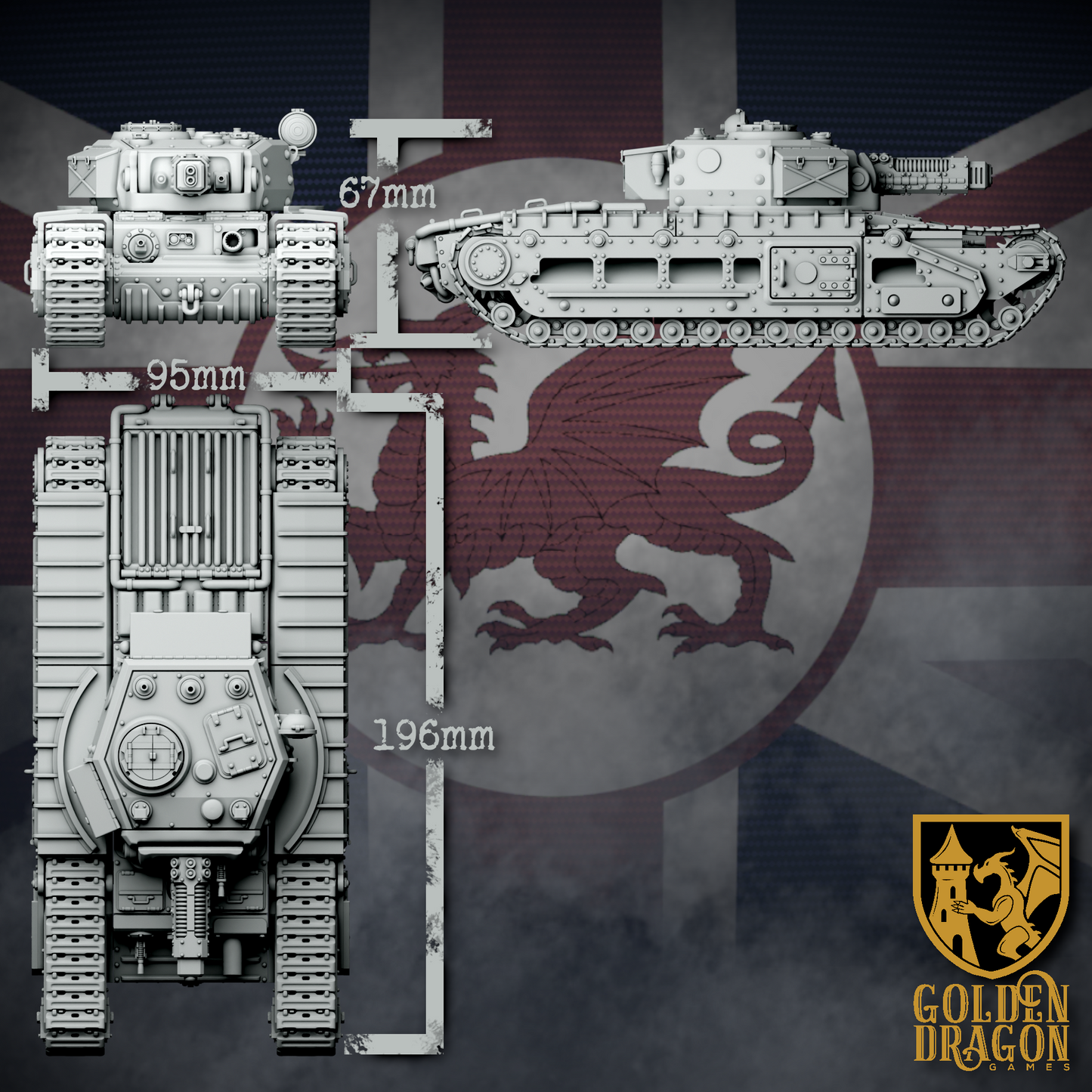 British Empire Infantry Tank Mk. VII ’Gawain’ | Golden Dragon Games Weird WW2 Role Playing Miniatures