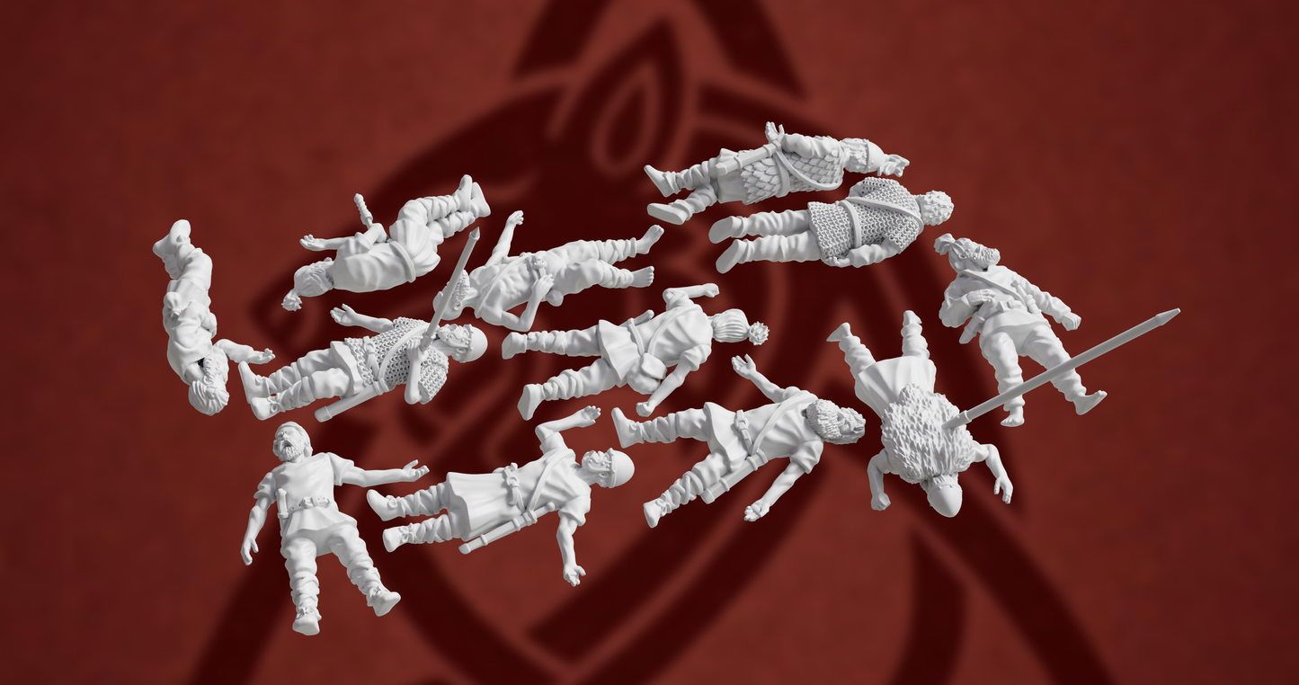 Germanic Tribes Casualties | 3D Breed 28mm Ancients Wargaming Miniatures Role Playing Miniatures