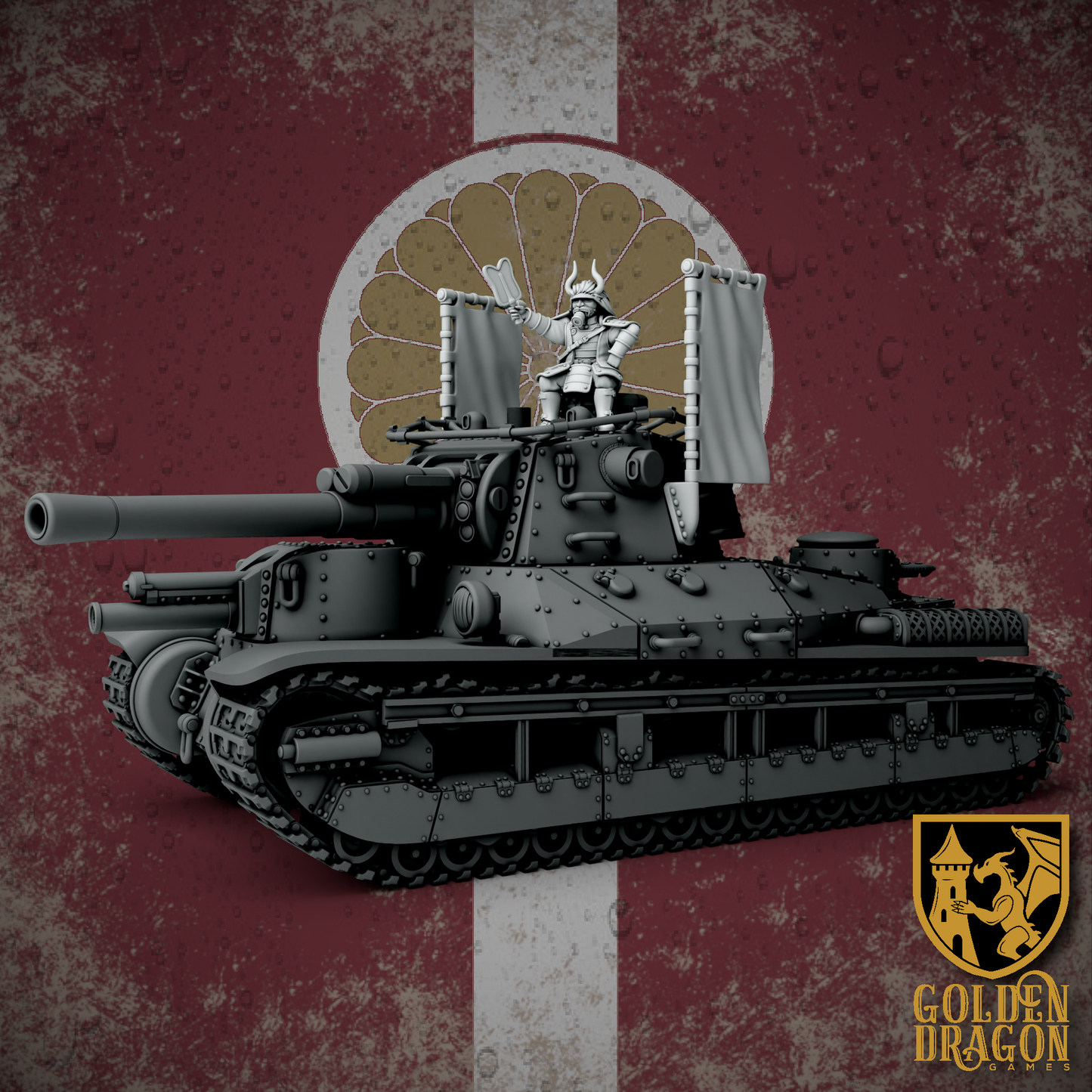 Empire of Japan Colonel Kaeda Harunobu | Golden Dragon Games Weird WW2 Role Playing Miniatures