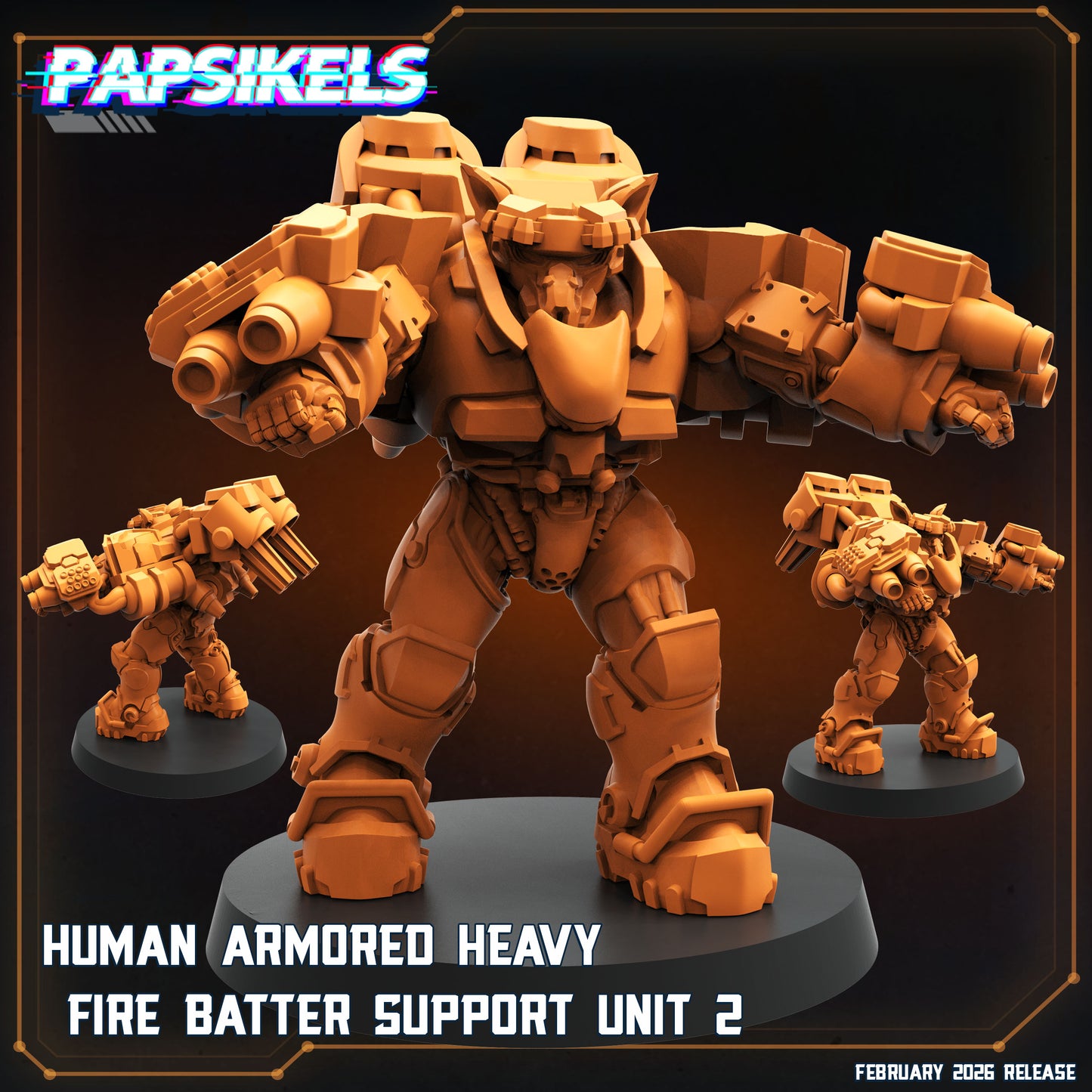 Human Colonies Ranger Fire Suits | Papsikels 32mm Sci Fi Miniatures