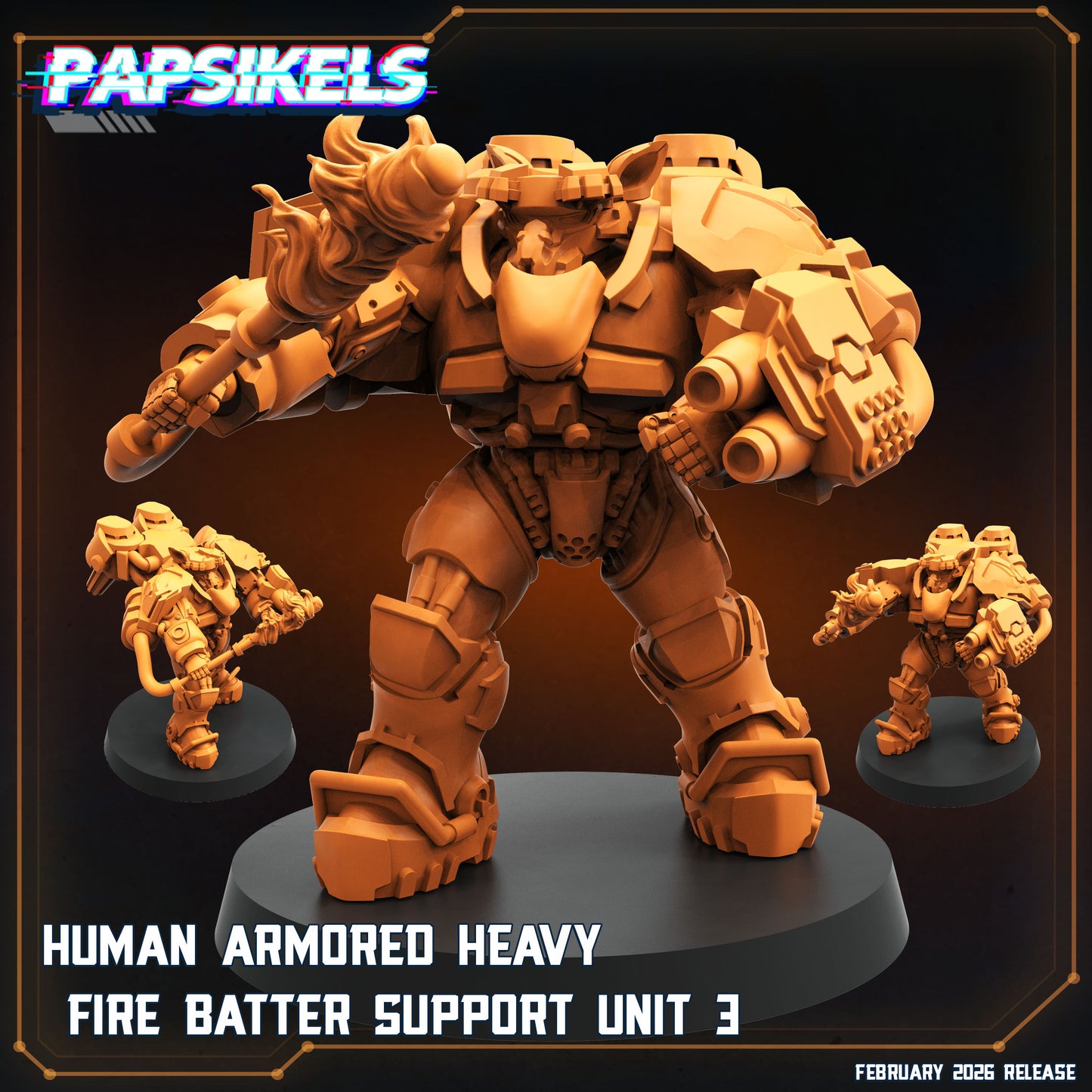 Human Colonies Ranger Fire Suits | Papsikels 32mm Sci Fi Miniatures