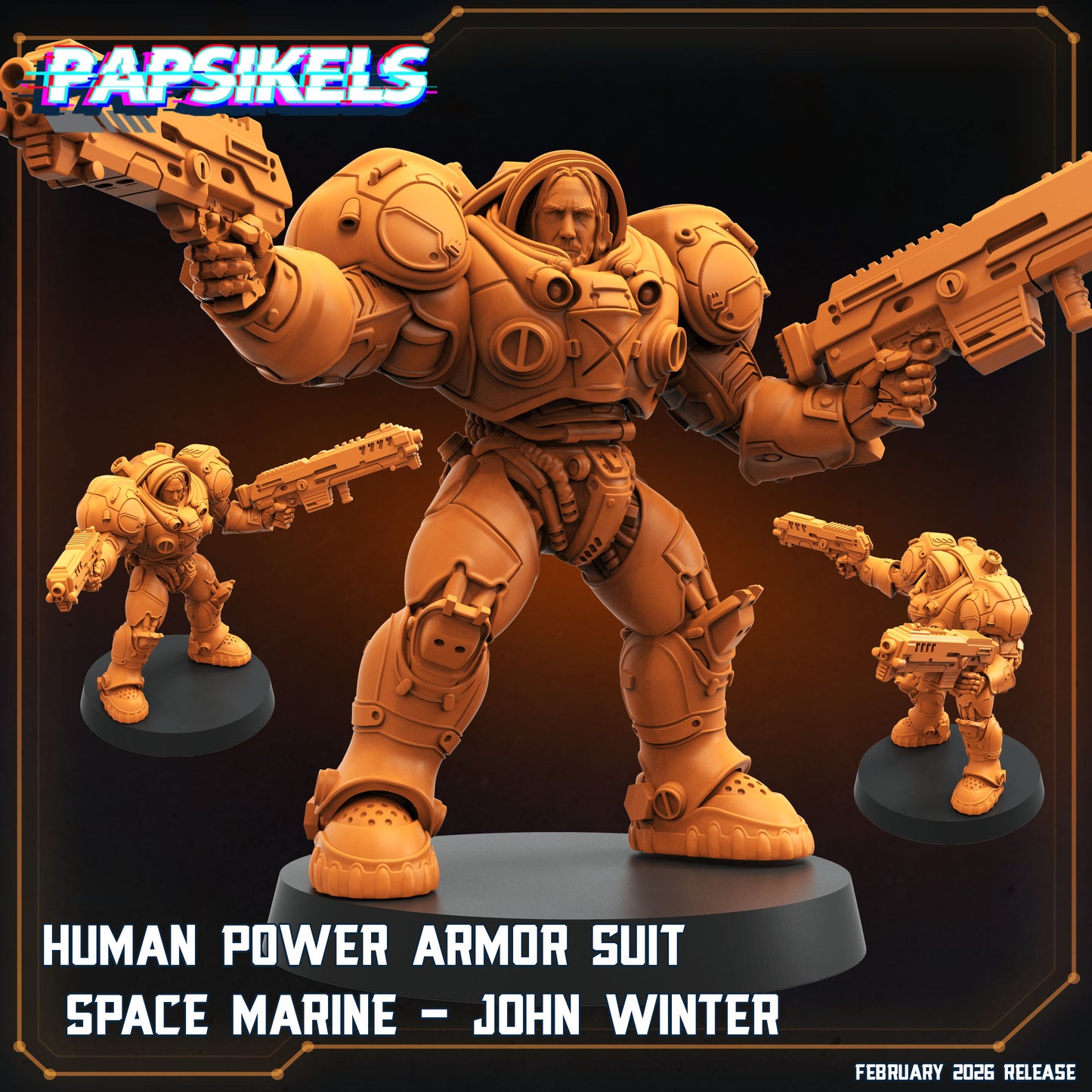 Human Colonies Ranger Hero 2 | Papsikels 32mm Sci Fi Miniatures
