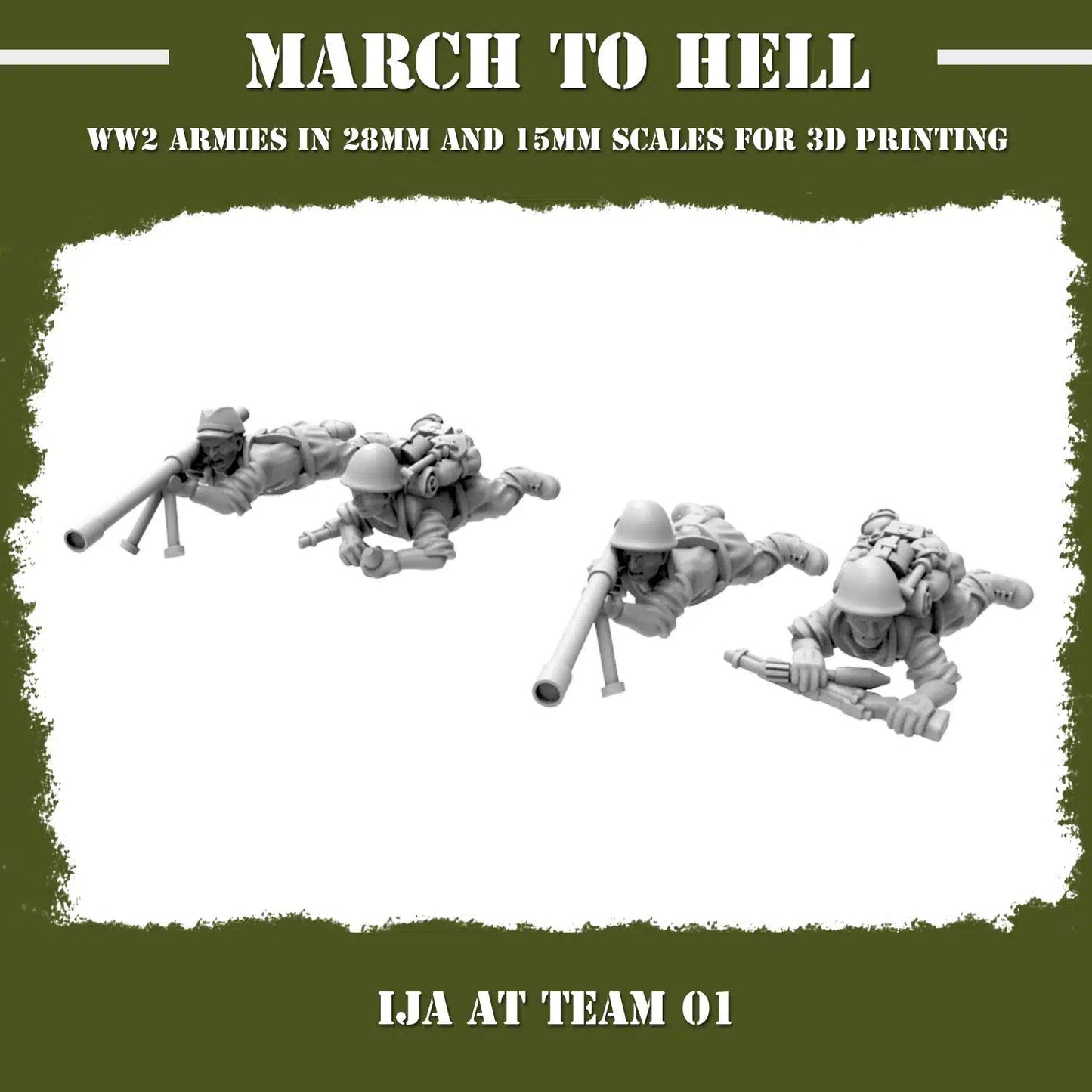 WW2 IMPERIAL JAPANESE ARMY (IJA) AT TEAM | 3DBreed 15mm Wargaming Miniatures