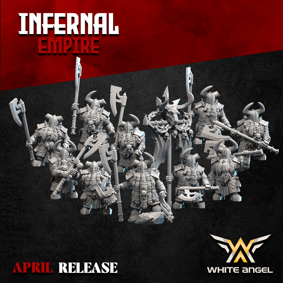 Infernal Dwarf Destructors | White Angel 28/32mm Fantasy Wargaming Miniatures Role Playing Miniatures