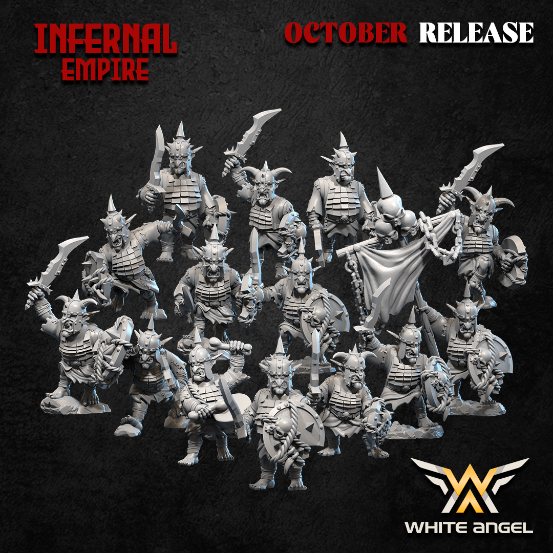 Infernal Dwarf Goblins | White Angel 28/32mm Fantasy Wargaming Miniatures Role Playing Miniatures