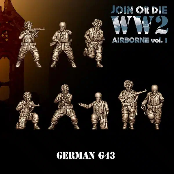 AIRBORNE VOL 1 GERMAN FALLSCHIRMJÄGER G43 | 3D Breed 28mm WW2 Wargaming Miniatures