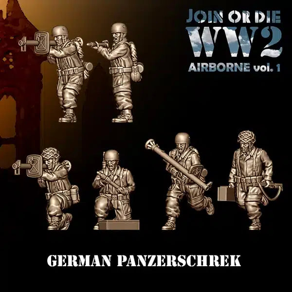 AIRBORNE VOL 1 GERMAN FALLSCHIRMJÄGER Panzerschreck Teams | 3D Breed 28mm WW2 Wargaming Miniatures