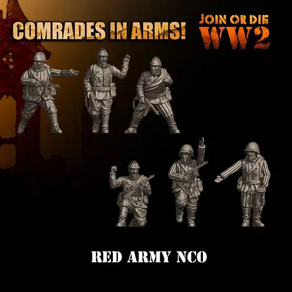 Soviet Army NCOs | 3D Breed 28mm WW2 Wargaming Miniatures Role Playing Miniatures