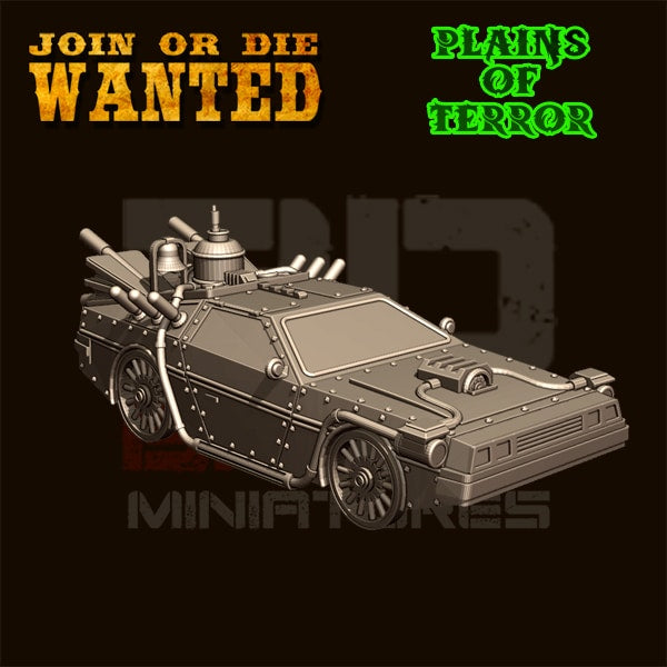 JOIN OR DIE WANTED PLAINS OF TERROR TIME MACHINE | 3D Breed 28mm Wild West Wargaming Miniatures