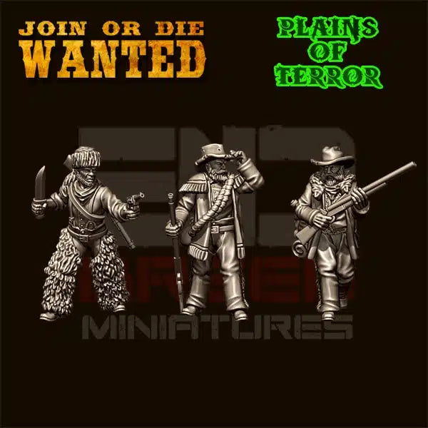JOIN OR DIE WANTED PLAINS OF TERROR 7TH CAVALRY | 3D Breed 28mm Wild West Wargaming Miniatures