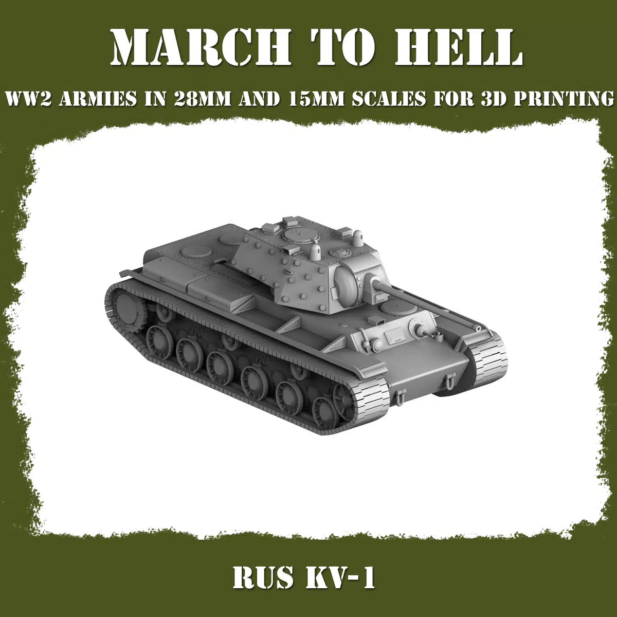 WW2 RED ARMY KV01 | 3DBreed 15mm Wargaming Miniatures