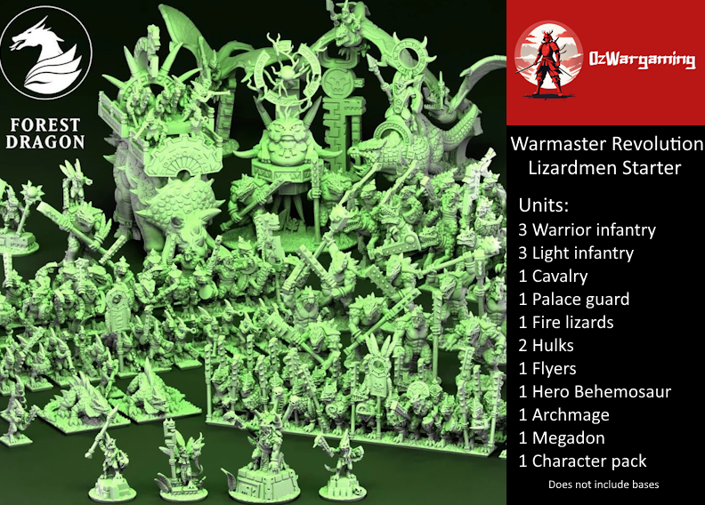 Lizardpeople Army Bundle | Forest Dragon 10mm Fantasy Wargaming Miniatures Role Playing Miniatures