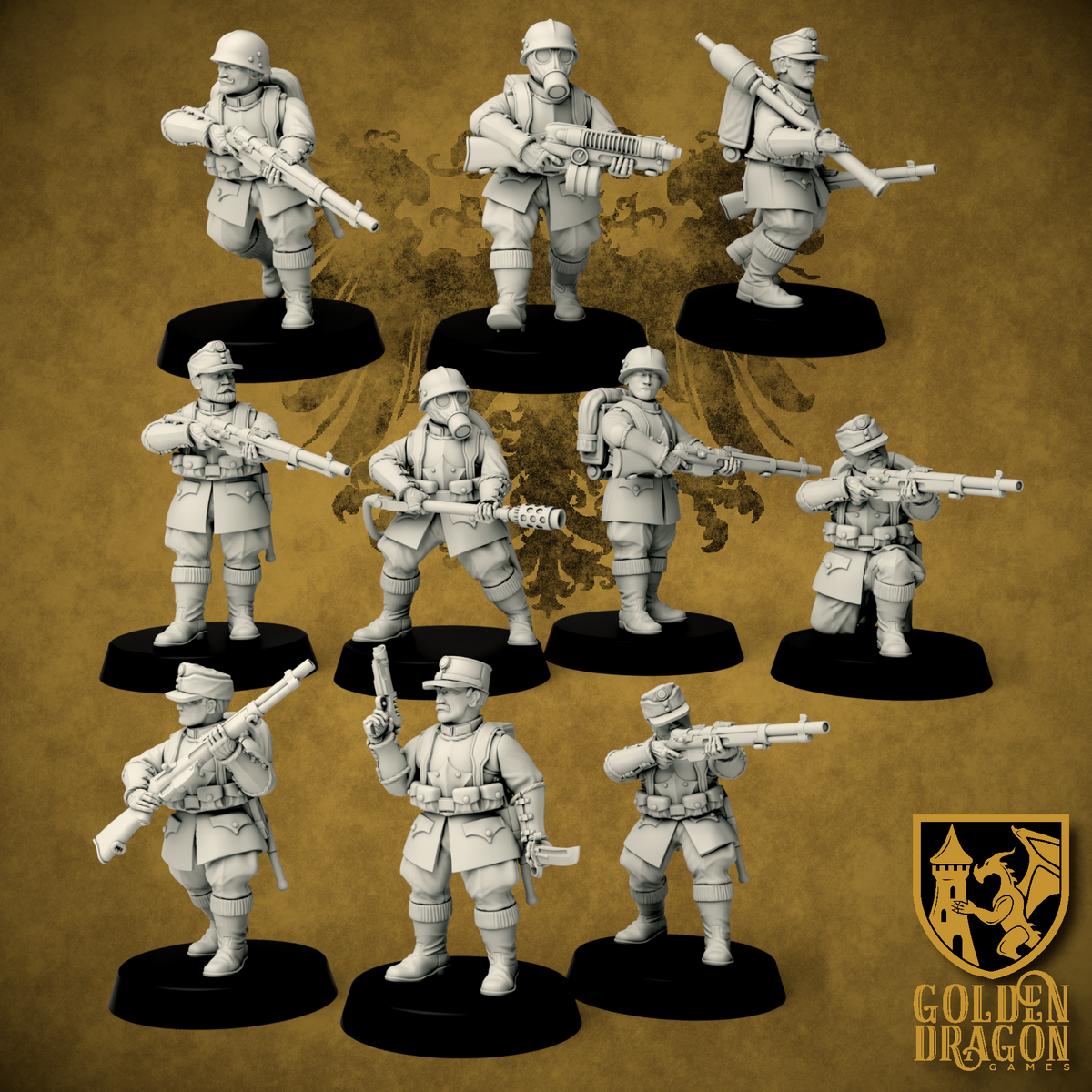 Holy Roman Empire Imperial Landwehr | Golden Dragon Games Weird WW2 Role Playing Miniatures