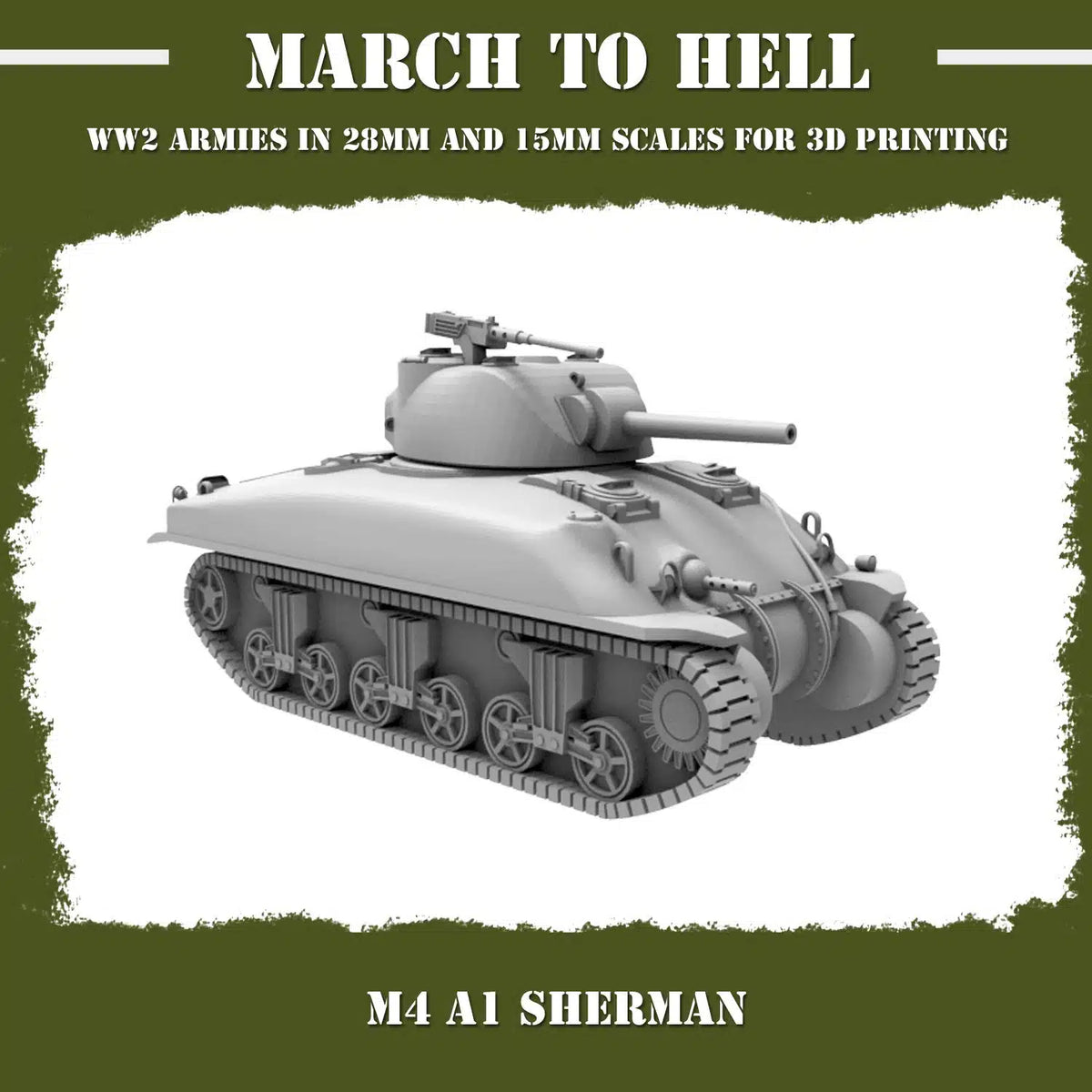 WW2 UNITES STATES MARINES (USM) M4 SHERMAN | 3DBreed 15mm Wargaming Miniatures