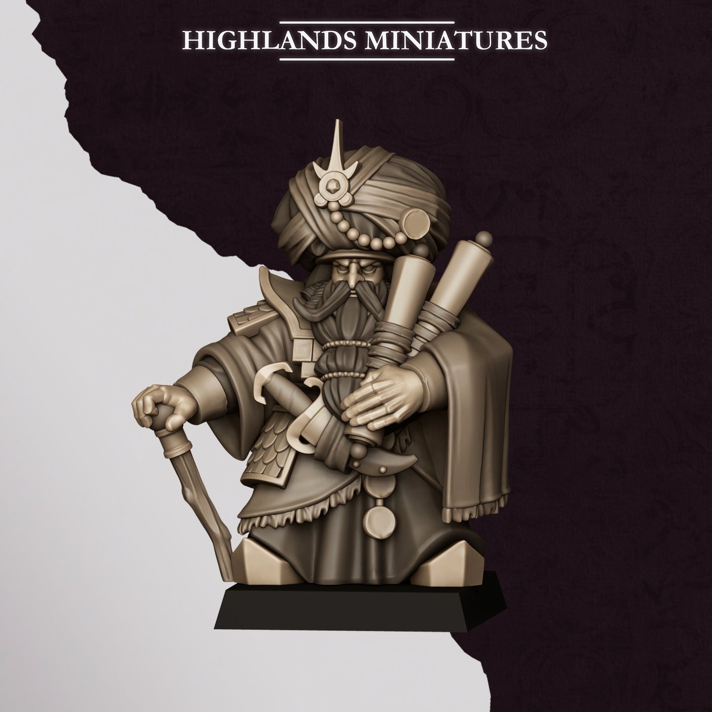 Sons of Marduk Sorceror | Highlands Miniatures 28/32mm Fantasy Wargaming Miniatures Role Playing Miniatures