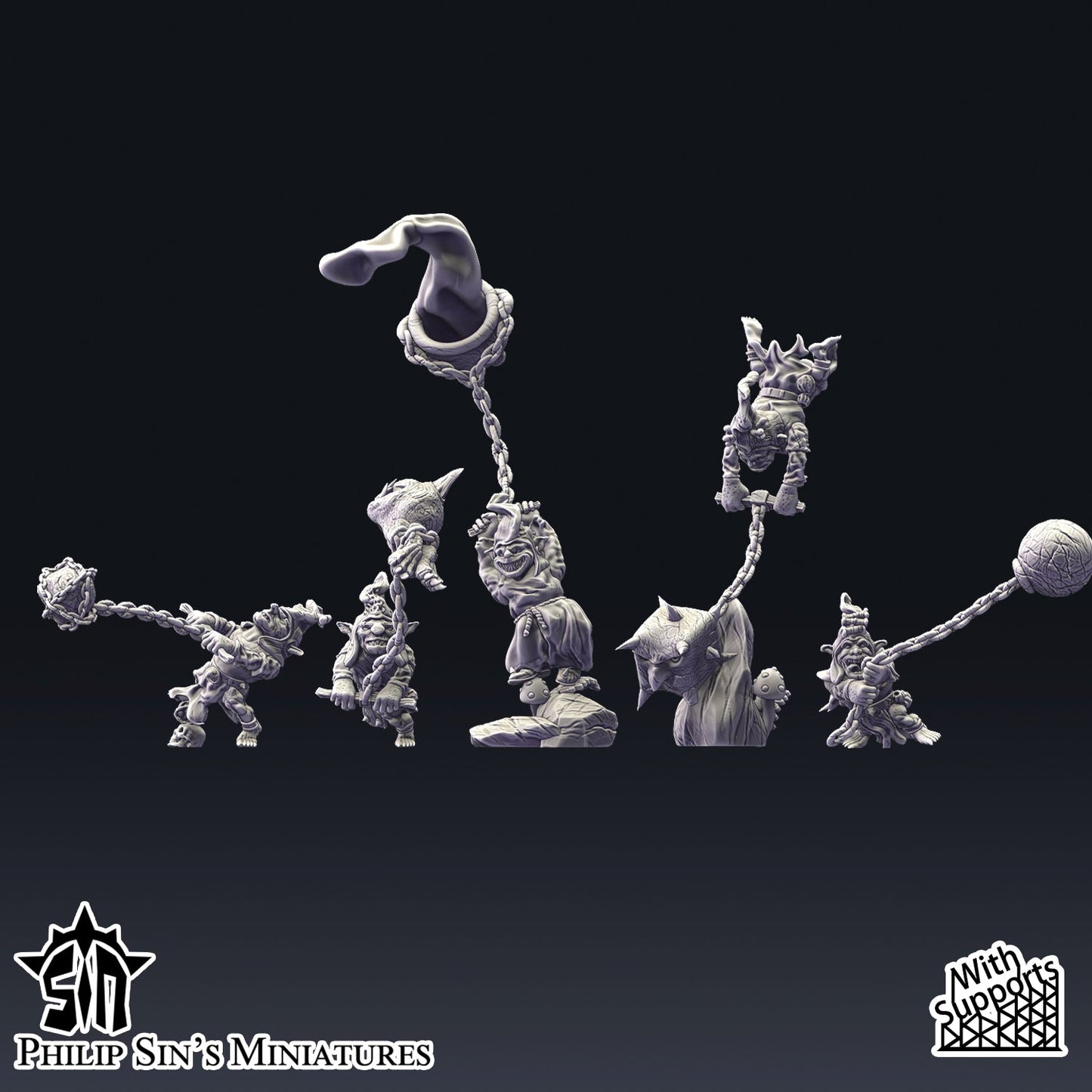 Skaartrench Goblin Social Distancers | Phillip Sin Fantasy Wargaming Miniatures Role Playing Miniatures