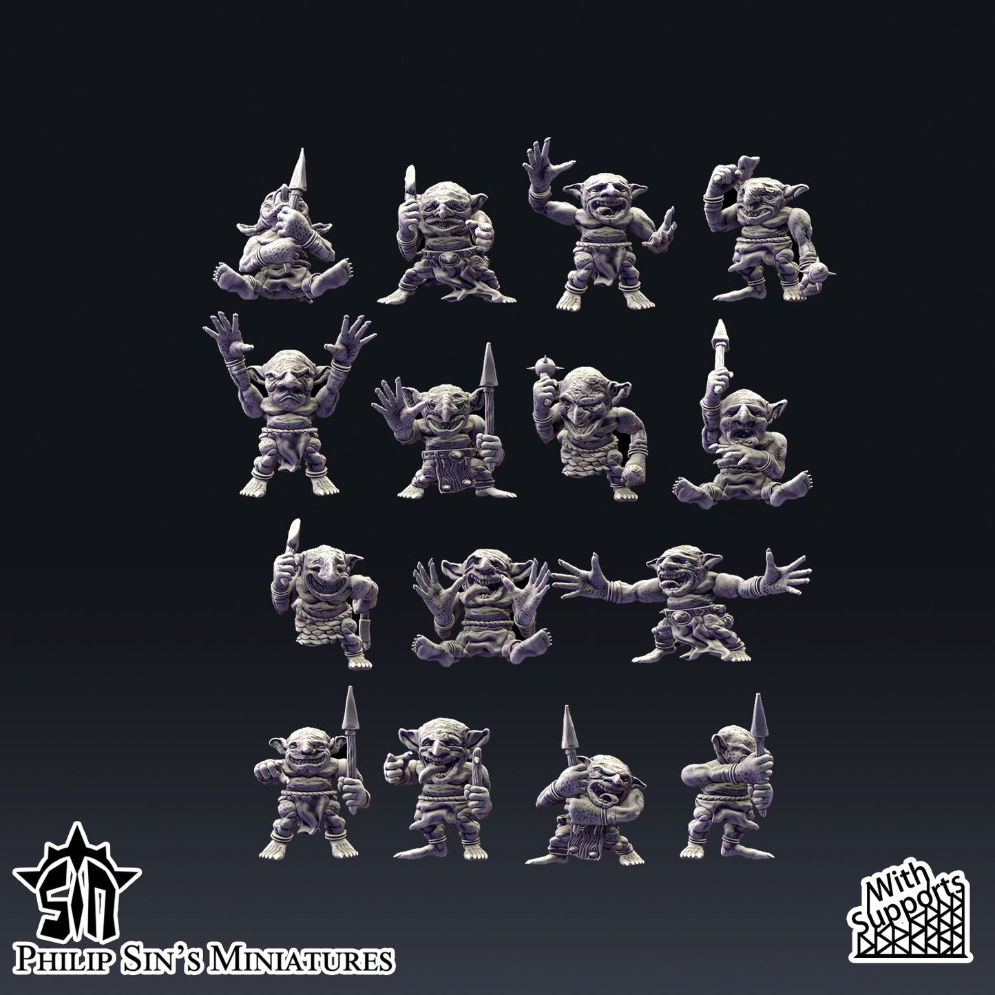 Skaartrench Goblin Runts | Phillip Sin Fantasy Wargaming Miniatures Role Playing Miniatures