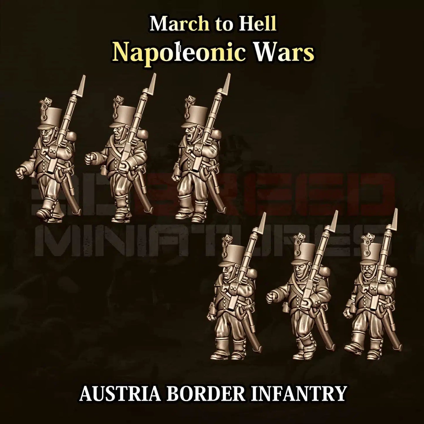Napoleonic Wars AUSTRIAN BORDER INFANTRY | 3DBreed 15mm Wargaming Miniatures