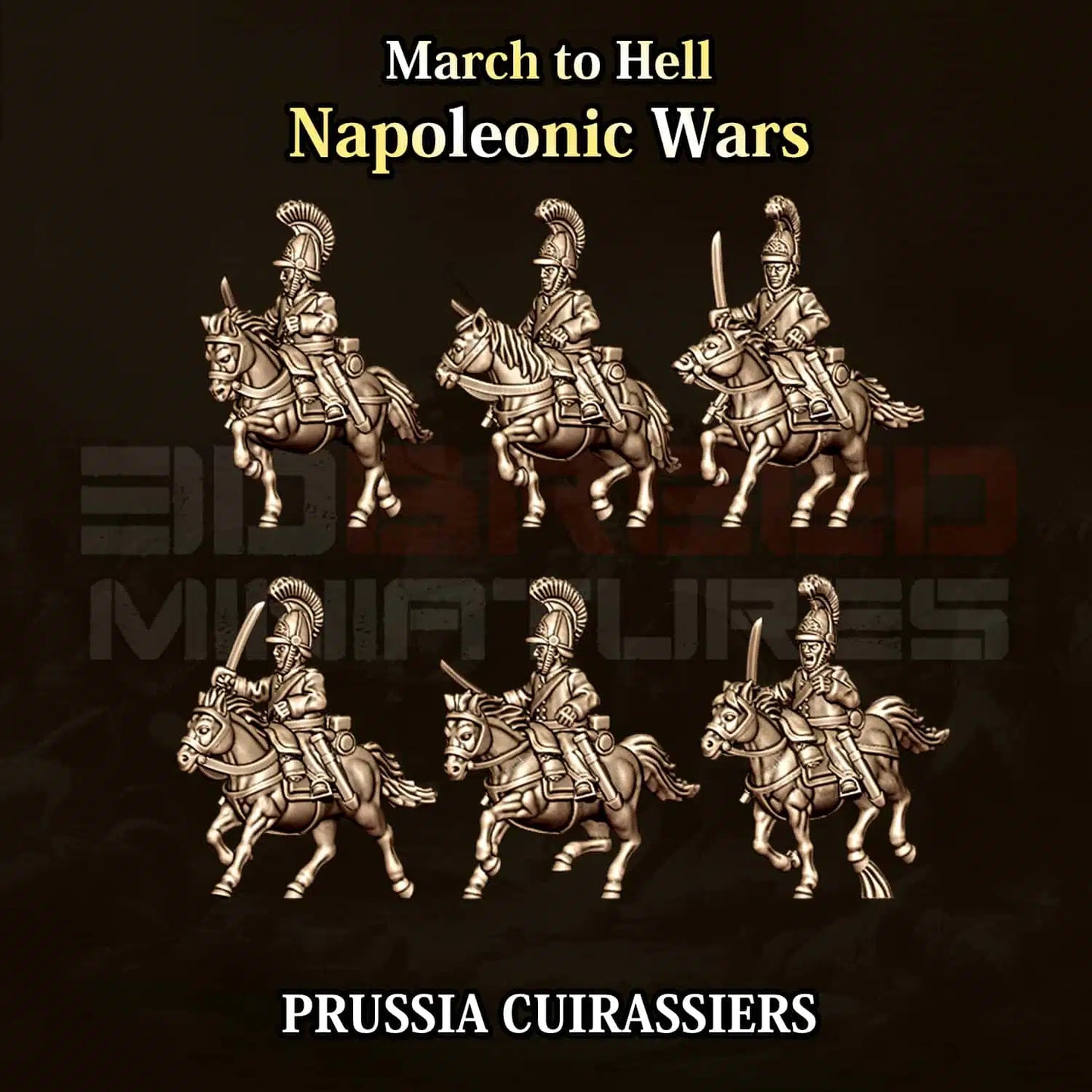 Napoleonic Wars PRUSSIA CUIRASSIERS CAVALRY | 3DBreed 15mm Wargaming Miniatures