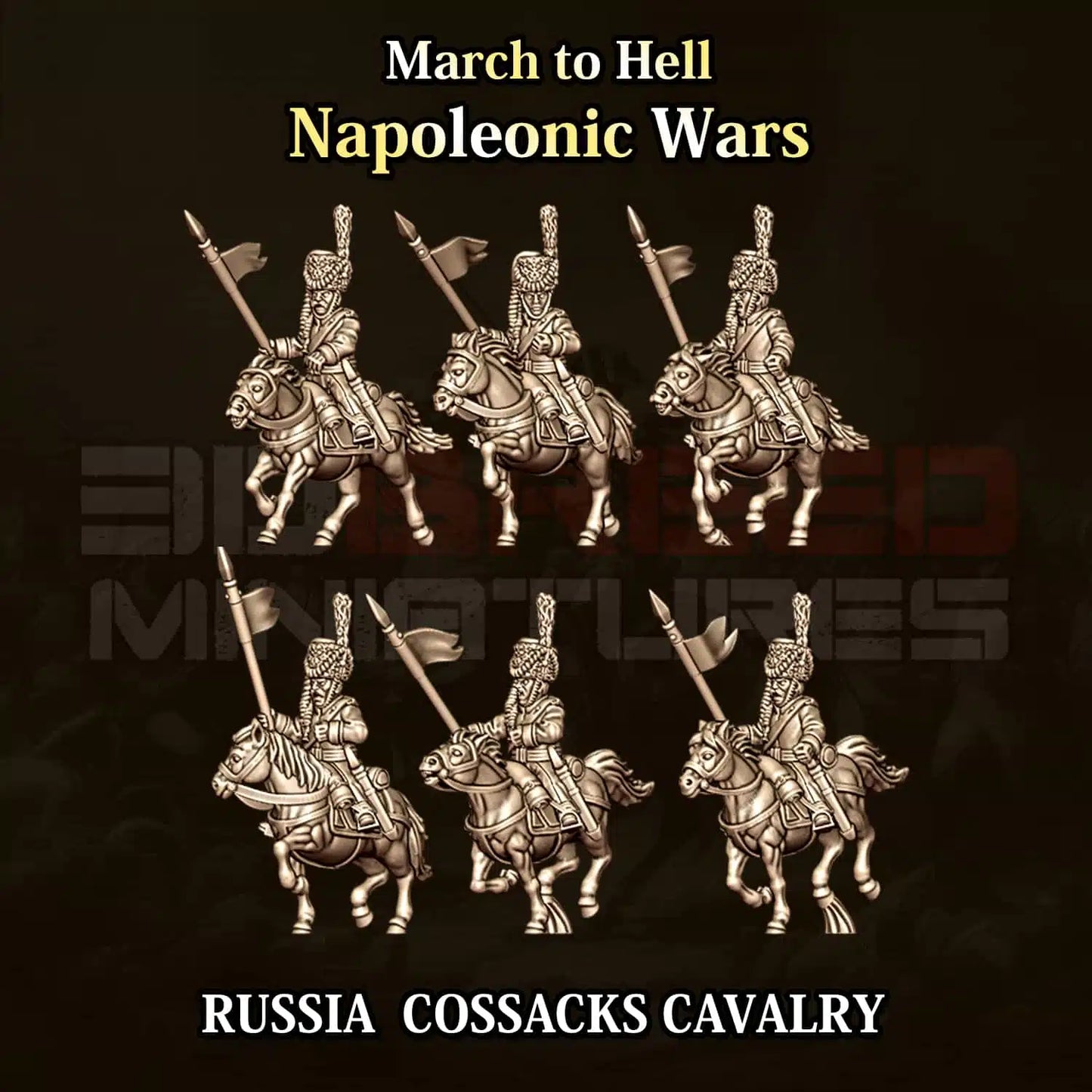 Napoleonic Wars RUSSIA COSSACKS CAVALRY | 3DBreed 15mm Wargaming Miniatures