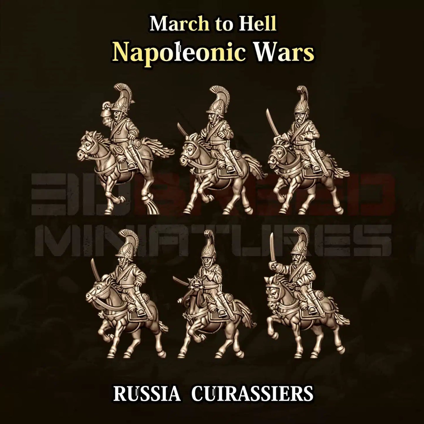 Napoleonic Wars RUSSIA CUIRASSIERS CAVALRY | 3DBreed 15mm Wargaming Miniatures