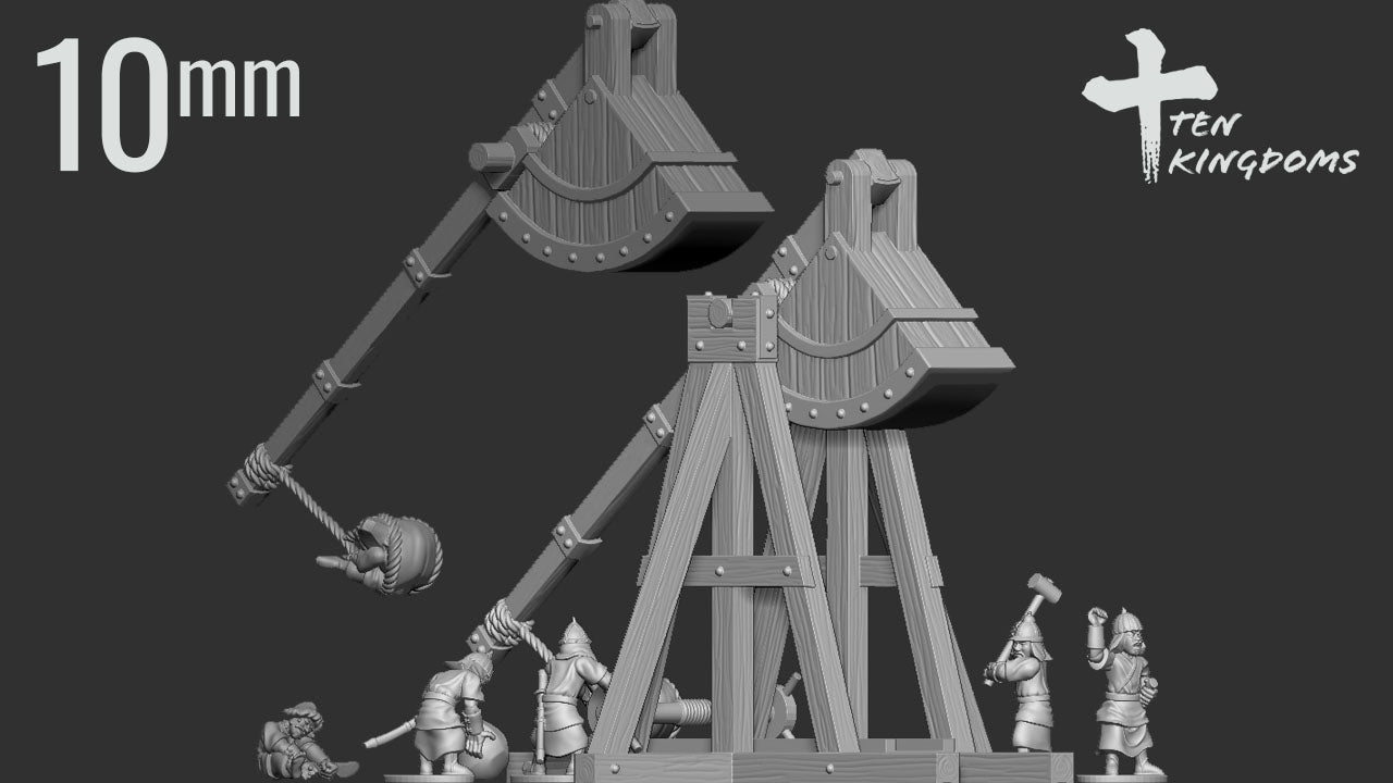 10mm Mongol Trebuchet Set B | Ten Kingdoms Historical Miniatures