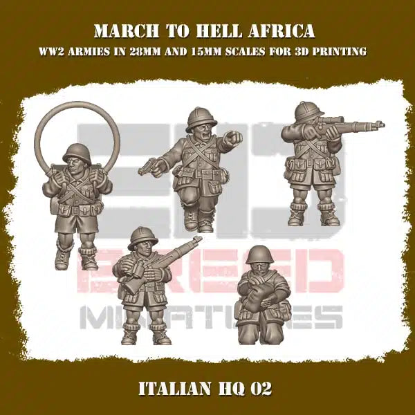 WW2 REGIO ESERCITO HQ 02 | 3DBreed 15mm Wargaming Miniatures