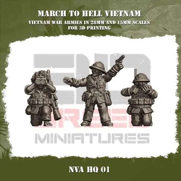 VIETNAM WAR NVA HQ | 3DBreed 15mm Wargaming Miniatures