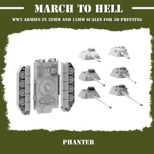 WW2 GERMAN ARMY (WEHRMACHT) PHANTER | 3DBreed 15mm Wargaming Miniatures