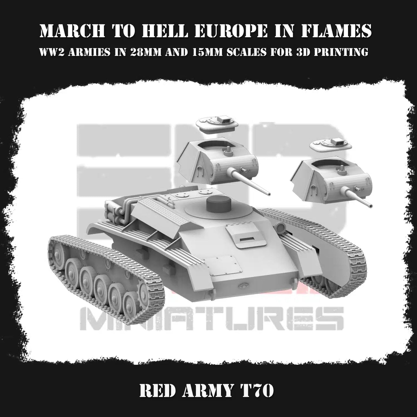 WW2 RED ARMY T70 | 3DBreed 15mm Wargaming Miniatures
