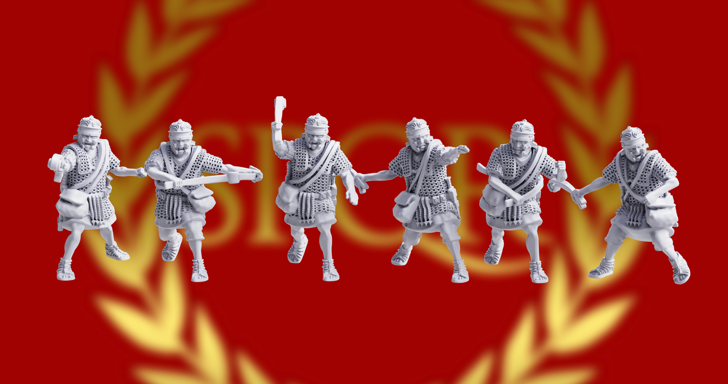 Imperial Roman Auxiliary Slingers | 3D Breed 28mm Ancients Wargaming Miniatures Role Playing Miniatures