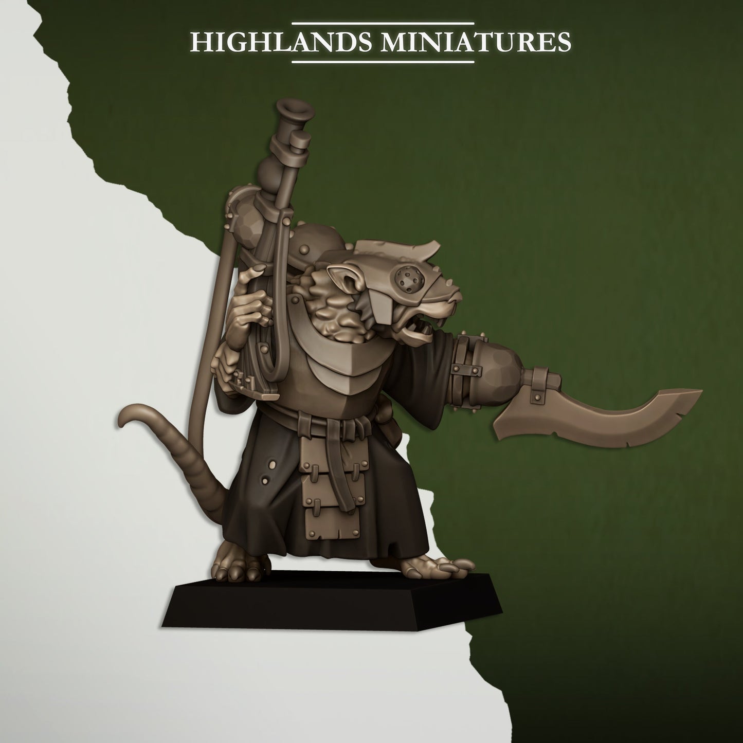 Vermin Engineer | Highlands Miniatures 28/32mm Fantasy Wargaming Miniatures Role Playing Miniatures