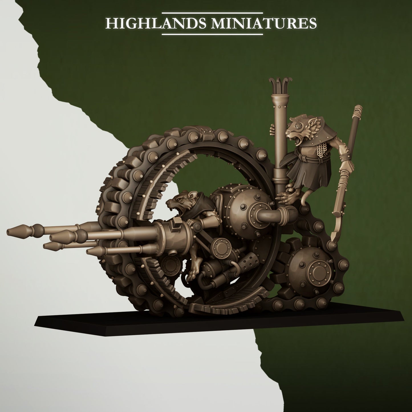 Vermin Wheeled Engine | Highlands Miniatures 28/32mm Fantasy Wargaming Miniatures Role Playing Miniatures