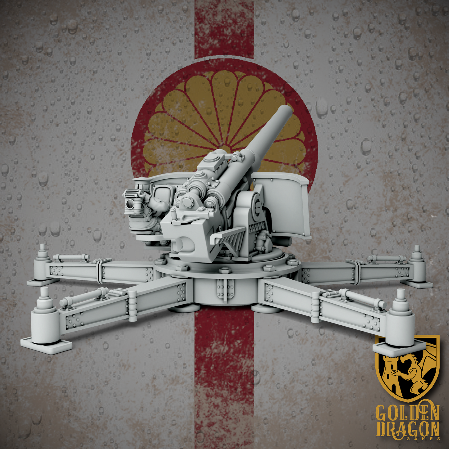 Empire of Japan Type 100 Shin Hoto Naval Gun | Golden Dragon Games Weird WW2 Role Playing Miniatures
