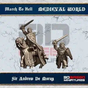 Medieval Scots Andrew De Moray | 3DBreed 15mm Wargaming Miniatures Role Playing Miniatures
