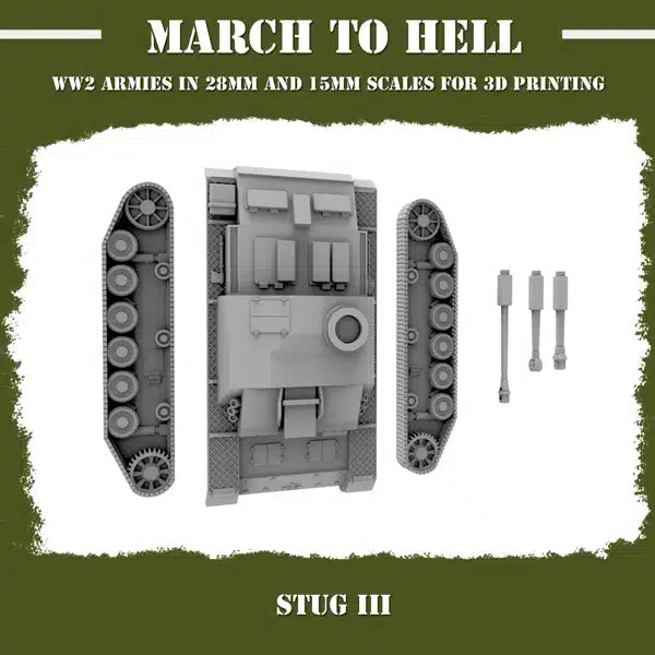 WW2 GERMAN ARMY (WEHRMACHT) STUG 3 | 3DBreed 15mm Wargaming Miniatures