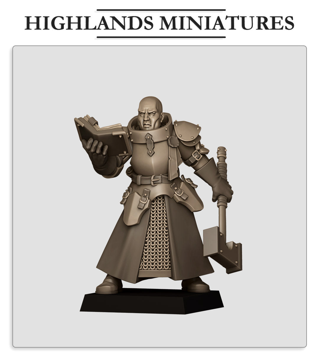 Sunland Battle Priest 1 | Highlands Miniatures 28/32mm Fantasy Wargaming Miniatures Role Playing Miniatures