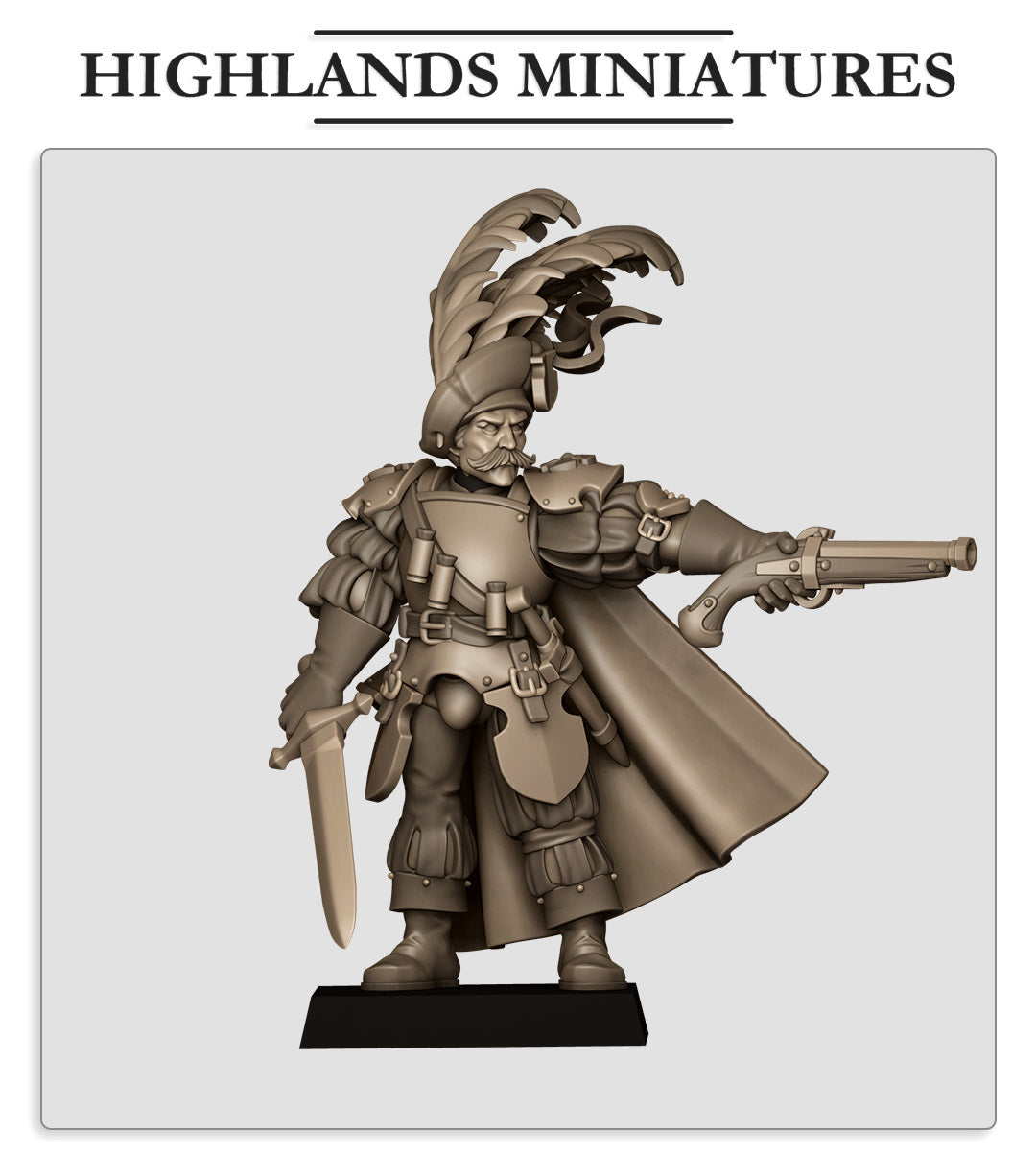 Sunland Captain 2 | Highlands Miniatures 28/32mm Fantasy Wargaming Miniatures Role Playing Miniatures