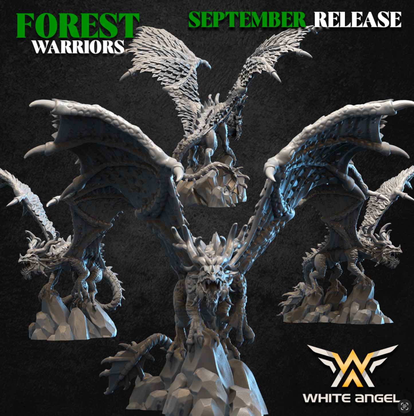 Forest Elves Forest Dragon | White Angel 28/32mm Fantasy Wargaming Miniatures Role Playing Miniatures