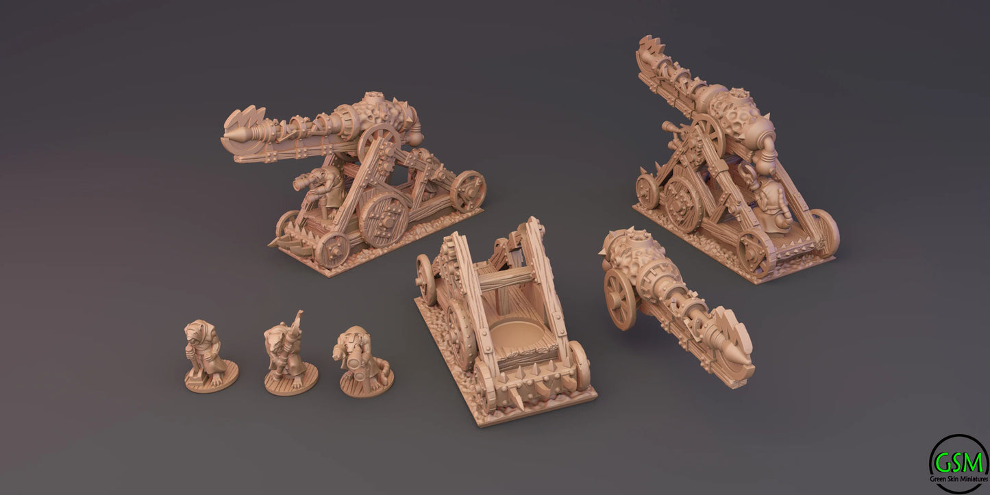 Ratmen Magic Lightning Cannon | Greenskin Miniatures 10mm Fantasy Wargaming Miniatures Role Playing Miniatures