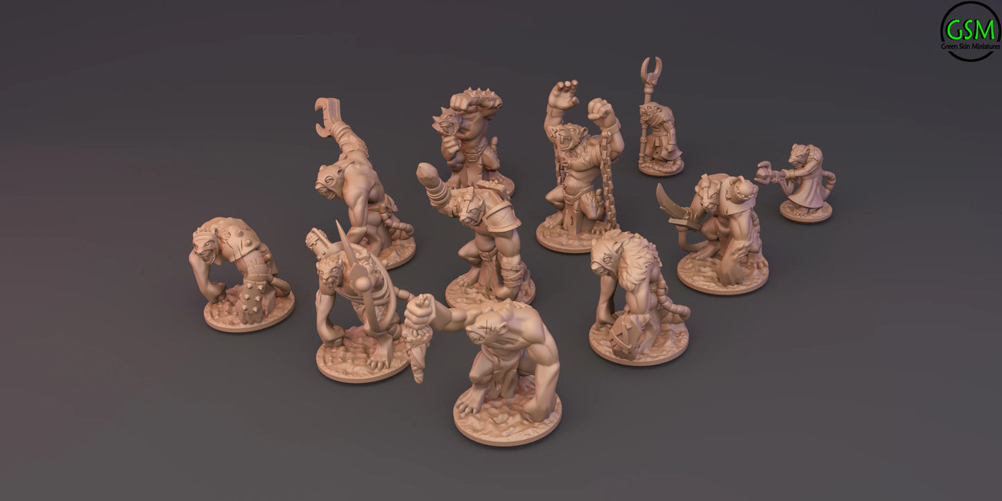 Ratmen Rat Ogres Unit | Greenskin Miniatures 10mm Fantasy Wargaming Miniatures Role Playing Miniatures