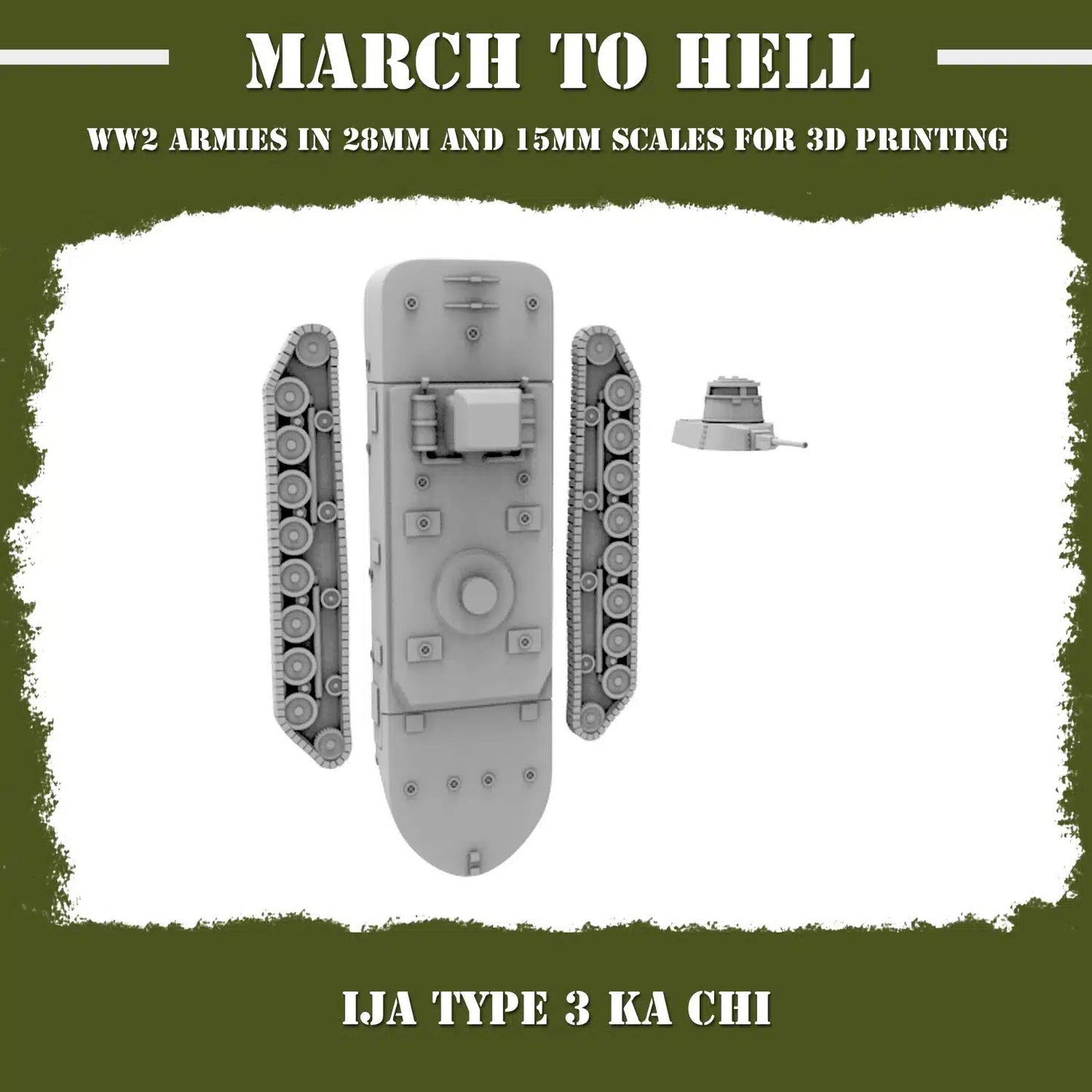WW2 IMPERIAL JAPANESE ARMY (IJA) TYPE 3 KA CHI | 3DBreed 15mm Wargaming Miniatures