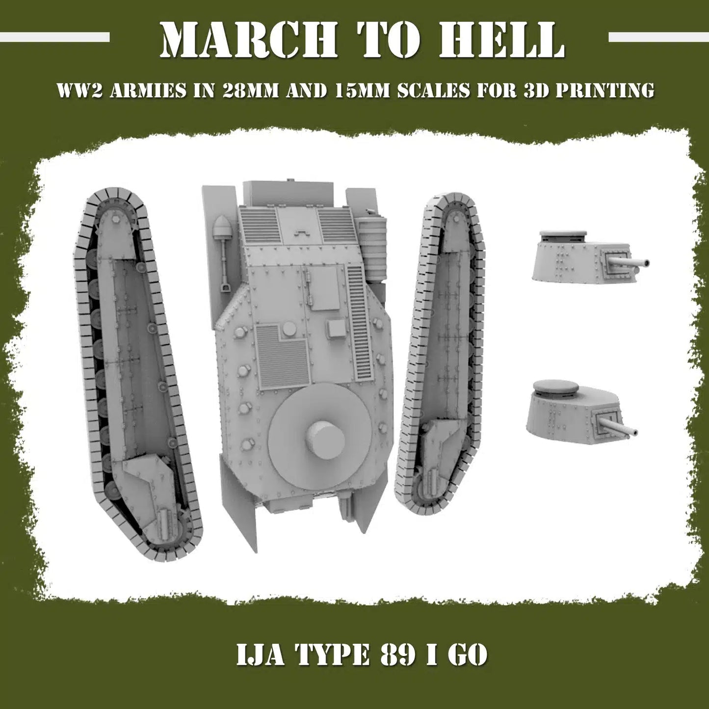 WW2 IMPERIAL JAPANESE ARMY (IJA) TYPE 89 I GO | 3DBreed 15mm Wargaming Miniatures