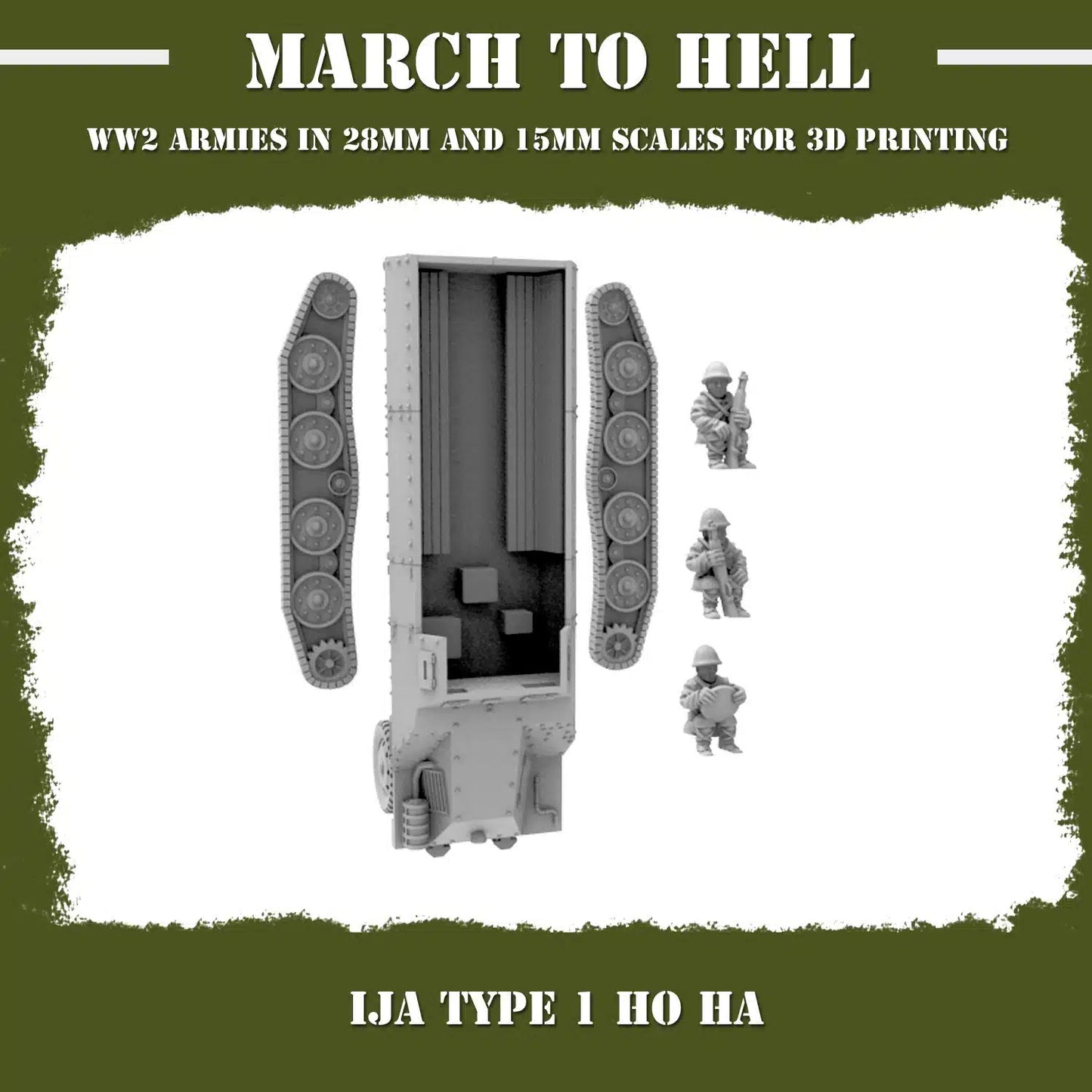 WW2 IMPERIAL JAPANESE ARMY (IJA) TYPE 1 HO HA | 3DBreed 15mm Wargaming Miniatures