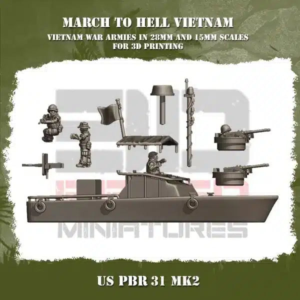 VIETNAM WAR US ARMY VIETNAM PBR 31 MK2 | 3DBreed 15mm Wargaming Miniatures