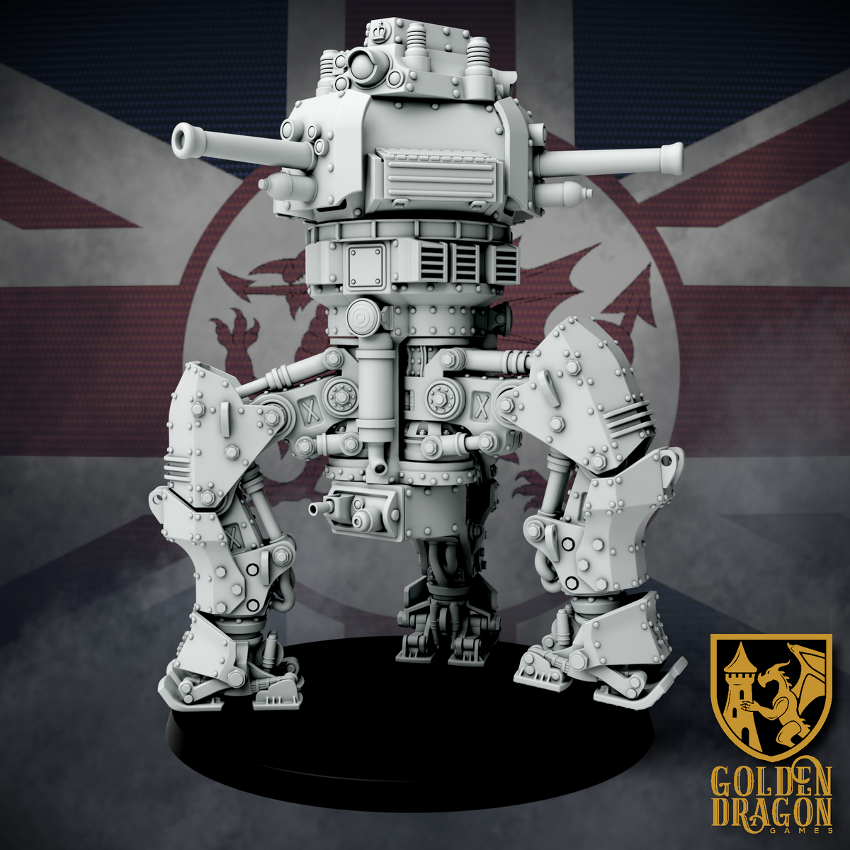 British Empire Mk. III ’’Vortimer’’ Autonomous Reconnaissance Tripod | Golden Dragon Games Weird WW2 Role Playing